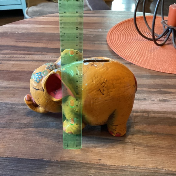 Vintage LOBECO Orange Elephant Bank - Picture 7 of 7